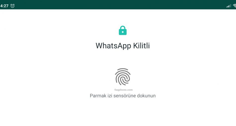 WhatsApp Parmak izi Kilidi 1